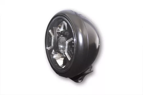 Far Highsider stil HD tip 2 LED 7 inch, negru, omologat E (bucată)