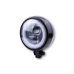Far Highsider Flat tip 9 LED, negru, omologat E (bucată)