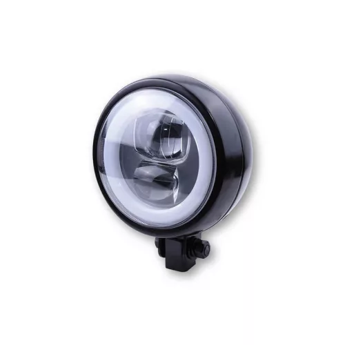 Far Highsider Flat tip 9 LED, negru, omologat E (bucată)
