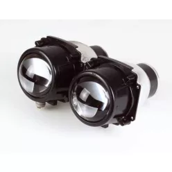 Far Highsider elipsoidal, negru, omologat E (pereche)