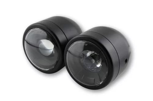Far Highsider Twin LED 3 1/2 inch, prindere laterală, negru, omologat E (bucată)