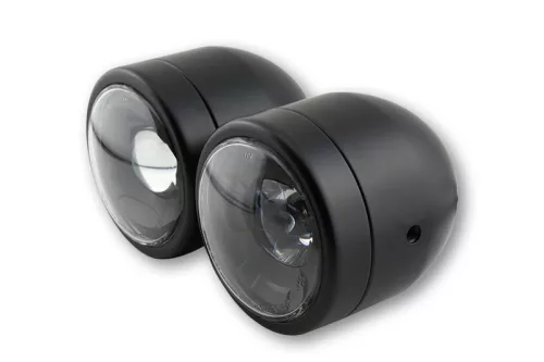 Far Highsider Twin LED 3 1/2 inch, prindere laterală, negru, omologat E (bucată)
