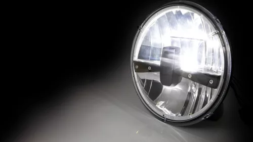Insert far Highsider tip 3 LED 7 inch, negru, dispersor fumuriu, omologat E (bucată)