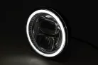 Insert far Highsider tip 7 LED 5 3/4 inch cu inel lumină de poziție, negru, omologat E (bucată)