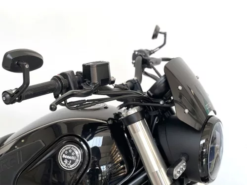 Parbriz WRS Sport Benelli Leoncino 500 2017-2024 / Leoncino 500 Trail 2021-2026 negru lucios BE006NL