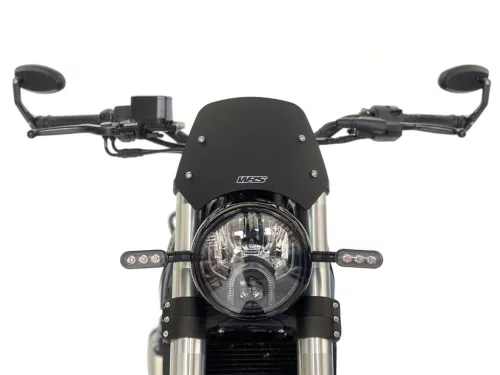 Parbriz WRS Sport Benelli Leoncino 500 2017-2024 / Leoncino 500 Trail 2021-2026 negru lucios BE006NL