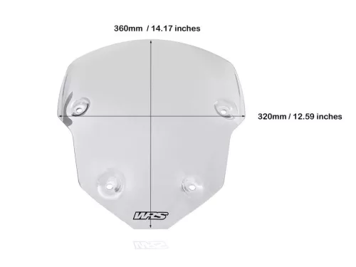 Parbriz WRS Sport Triumph Tiger 850 / 900 2020-2026 transparent TR004T