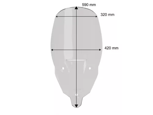 Parbriz WRS Touring Triumph Tiger Sport 800 2025 fumuriu deschis TR011F