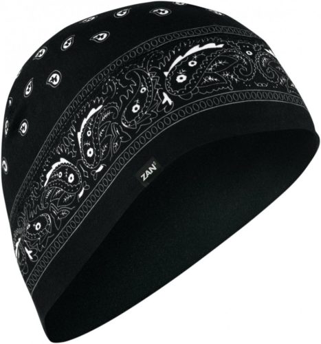 ZAN-HEADGEAR-BEANIE-SPRT-PAISLEY-BLACK-WHLL101