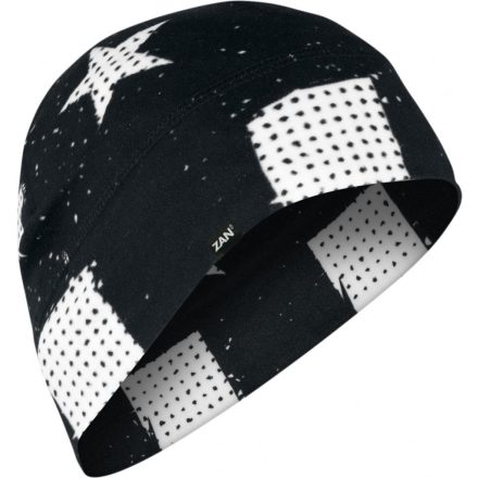 ZAN-HEADGEAR-BEANIE-SF-BLK-WHT-FLAG-WHLL091