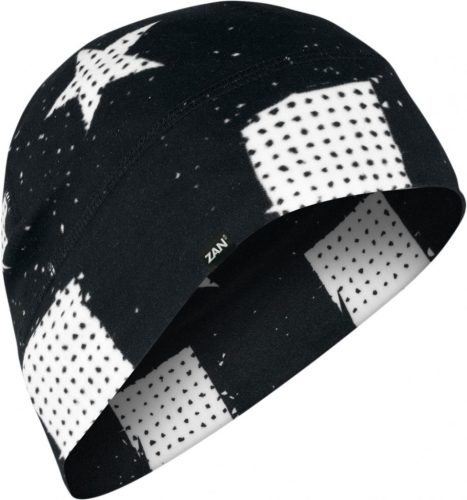 ZAN-HEADGEAR-BEANIE-SF-BLK-WHT-FLAG-WHLL091