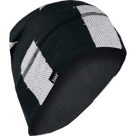 Helmet-Liner-Beanie-Sportflex-Upf50+-Series-Fleece-Lined-Black-&-White-Flag--Whlf091