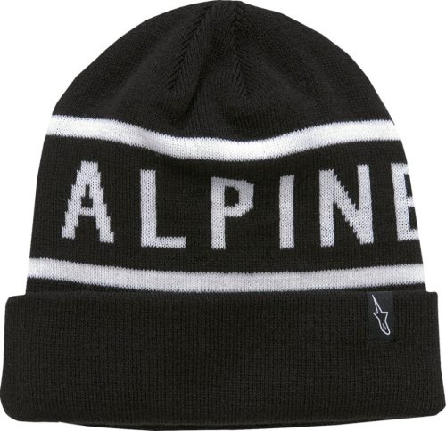 Beanie Cuff Wordy Blk/Wht O/S