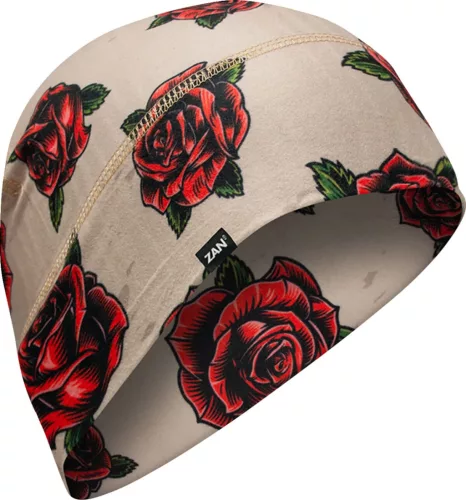 Căciulă Zan Sportflex® Tattoo Roses maro/rosu