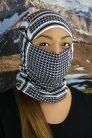 ZAN-HEADGEAR-MOTLEY-TUBE-FLEECE-HOUNDSTOOTH-BLACK-WHITE-ONE-SIZE-TF235BW