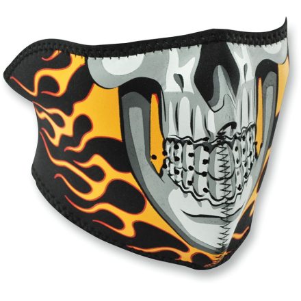 ZAN-HEADGEAR-HALF-FACE-MASK-BURNING-SKULL-ONE-SIZE-WNFM061H