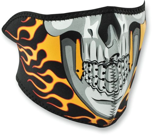 ZAN-HEADGEAR-HALF-FACE-MASK-BURNING-SKULL-ONE-SIZE-WNFM061H