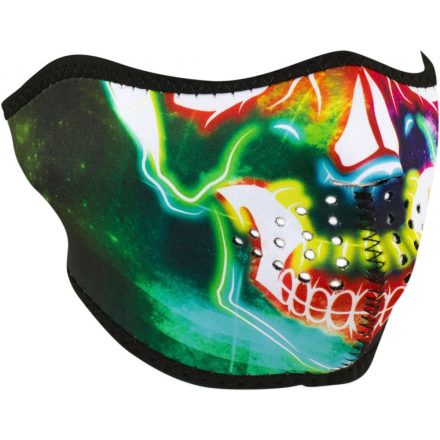 ZAN-HEADGEAR-HALF-FACE-MASK-NEON-SKULL-ONE-SIZE-WNFM098H