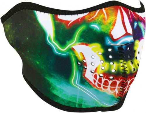 ZAN-HEADGEAR-HALF-FACE-MASK-NEON-SKULL-ONE-SIZE-WNFM098H