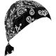 ZAN-HEADGEAR-HEADWRAP-ROAD-HOG-BLACK-PAISLEY-TIE-ON-ONE-SIZE-ZSG101