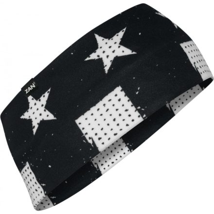 ZAN-HEADGEAR-HEADBAND-SF-BLKWHT-FLAG-HBL091