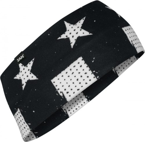 ZAN-HEADGEAR-HEADBAND-SF-BLKWHT-FLAG-HBL091