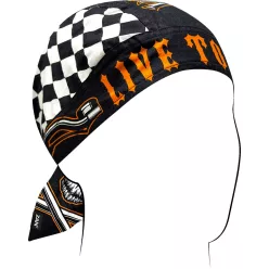 Zan Head Wrap Ride To Live Negru/Alb