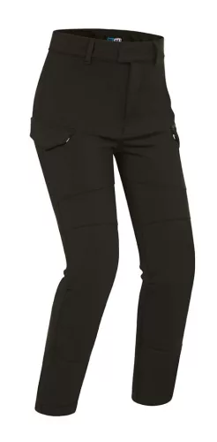 Pantaloni moto damă PMJ Sidney Army negru