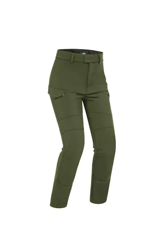Pantaloni moto damă PMJ Sidney Army verde militar