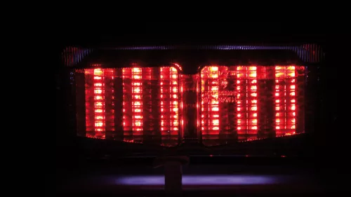 Stop Highsider LED cu lampă număr pentru Yamaha FZS 600 până în 2003, negru, omologat E (bucată)
