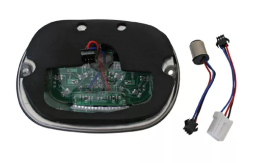 Stop Highsider LED stil HD cu lampă număr pentru diverse Harley-Davidson, reflector crom, omologat E (bucată)