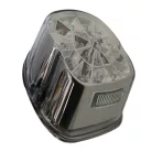 Stop Highsider LED stil HD cu lampă număr pentru diverse Harley-Davidson, reflector crom, omologat E (bucată)
