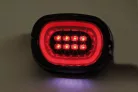 Stop Highsider LED stil HD cu lampă număr pentru Harley-Davidson 73-98, reflector negru, omologat E (bucată)