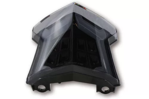 Stop Highsider LED stil Kawasaki (alt model), negru, dispersor fumuriu, omologat E (bucată)
