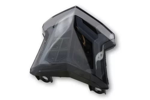 Stop Highsider LED stil Kawasaki (alt model), negru, dispersor fumuriu, omologat E (bucată)