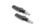 Stop Highsider Shorty-Fin LED cu semnalizare 3 în 1, corp negru, dispersor fumuriu, spate (pereche)