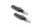 Stop Highsider Shorty-Fin LED cu semnalizare 3 în 1, corp negru, dispersor fumuriu, spate (pereche)