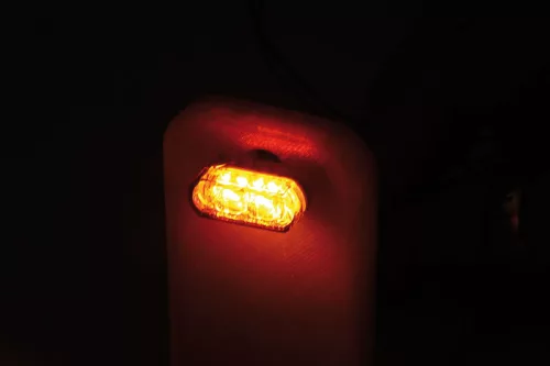 Stop Highsider Modul-1 Pro LED cu semnalizare 3 în 1, dispersor fumuriu, spate (pereche)