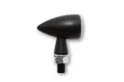 Stop Highsider Montana Bullet LED cu semnalizare 3 în 1, negru mat, dispersor fumuriu (pereche)