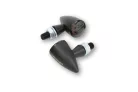 Stop Highsider Montana Bullet LED cu semnalizare 3 în 1, negru mat, dispersor fumuriu (pereche)