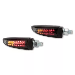   Stop Highsider Arc LED cu semnalizare 3 în 1, negru/fumuriu, omologat E (pereche)