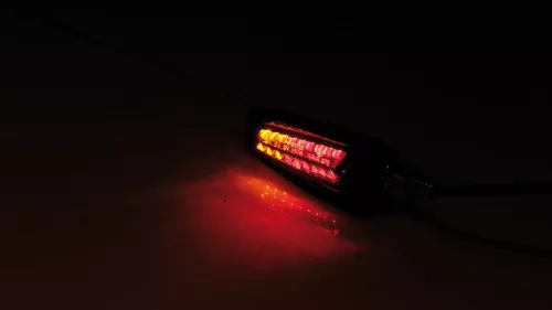 Stop Highsider Arc LED cu semnalizare 3 în 1, negru/fumuriu, omologat E (pereche)