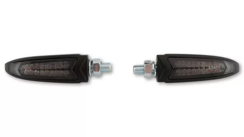 Stop Highsider Arc LED cu semnalizare 3 în 1, negru/fumuriu, omologat E (pereche)