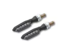 Stop Highsider Sonic-X1 LED cu semnalizare 3 în 1, negru/fumuriu, omologat E (pereche)