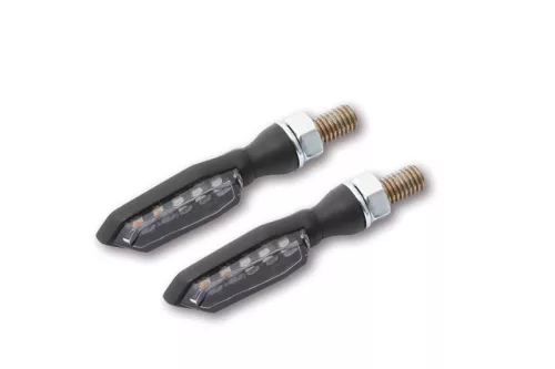 Stop Highsider Sonic-X1 LED cu semnalizare 3 în 1, negru/fumuriu, omologat E (pereche)