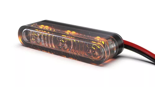 Stop Highsider Star-MX1 Pro modul LED cu semnalizare 3 în 1, negru/fumuriu, omologat E (pereche)