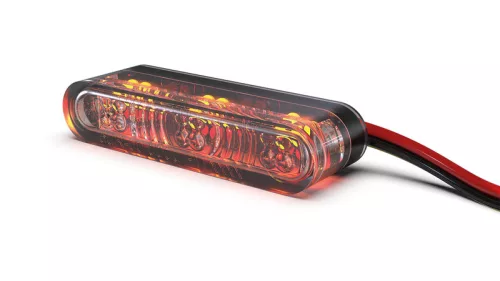 Stop Highsider Star-MX1 Pro modul LED cu semnalizare 3 în 1, negru/fumuriu, omologat E (pereche)