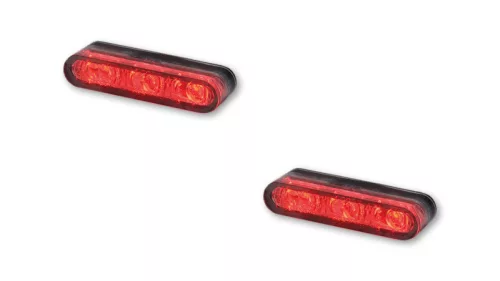 Stop Highsider Star-MX1 Pro modul LED cu semnalizare 3 în 1, negru/fumuriu, omologat E (pereche)
