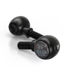Stop Highsider Circula-S LED cu semnalizare 3 în 1, negru mat, dispersor fumuriu (pereche)