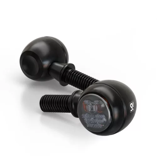 Stop Highsider Circula-S LED cu semnalizare 3 în 1, negru mat, dispersor fumuriu (pereche)
